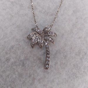 Silver Palm Tree Pendant